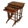 Set of \"Cats\" nesting tables, copy of Gallé in carved walnut, - Moinat - Nest of tables