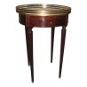 Table bouillotte Louis XVI en merisier teinte acajou, avec 2 - Moinat - Bouts de canapé, Bouillottes, Chevets, Guéridons