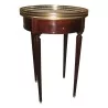 Louis XVI bouillotte table in mahogany-stained cherry wood, with 2 - Moinat - End tables, Bouillotte tables, Bedside tables, Pedestal tables