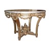Large Louis XVI style pedestal table in carved and gilded wood, … - Moinat - End tables, Bouillotte tables, Bedside tables, Pedestal tables