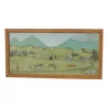 Painting, painting on wood panels, copy of “Poya”, with … - Moinat - Painting - Landscape