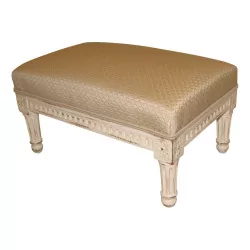 white lacquered Louis XVI footstool, traditional upholstery, …