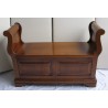 Banc coffre en merisier massif. - Moinat - Bahuts, Bars, Buffets, Coffres, Enfilades