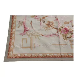 Teppich Aubusson Dessin 0371 - G. Farben: Beige, Rosa, Grün, …