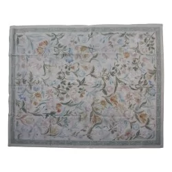 Aubusson carpet design 95 - l. Colors: blue, beige, green, …