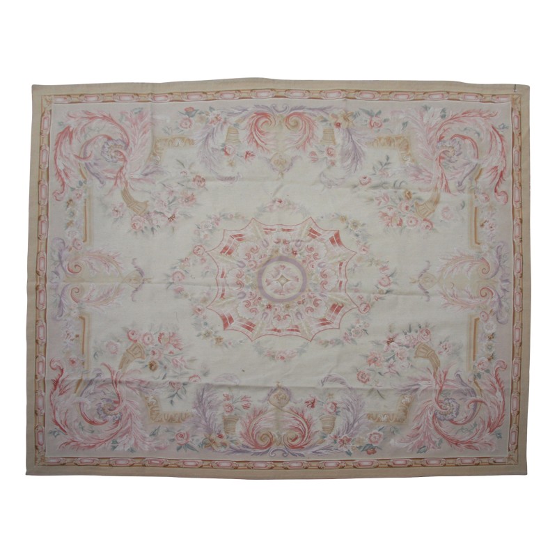 Aubusson rug design 791 - X. Colors: Pink, beige, red, - Moinat - Rugs Aubusson rug design 791 - X. Colors: Pink, beige, red, - Moinat - Rugs