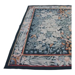 Aubusson rug design 0224. Colors: Green, red, yellow
