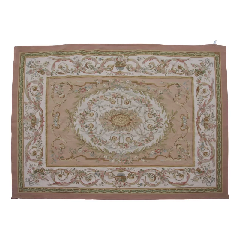 Tapis Aubusson dessin 0137 - B. Coloris : beige, vert, brun, … - Moinat - Tapis