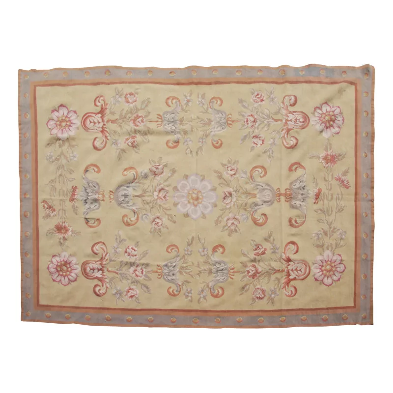 Aubusson rug design 0048 - W. Colours: beige, pink, purple, … - Moinat - Rugs