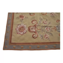 Tapis Aubusson dessin 0048 - W. Coloris : beige, rose, violet, …