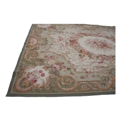 Aubusson-Teppich Dessin 0124-G. Farben: rosa, grün, braun, …