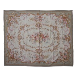 Aubusson 地毯设计 0206 - G。颜色：绿色、蓝色、米色……