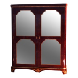 Vitrine im Regency-Stil mit Intarsien aus Rosenholz, verziert mit …