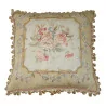 2 Coussins Aubusson et soie avec motif floral. (610sfr pce) - Moinat - Coussins