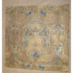 Cordoba 皮革面板，带有鸟类装饰、蓝色和……