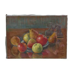 Oil painting on canvas Still Life - Fruits by Henri RUEGGER …