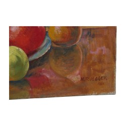 Tableau huile sur toile Nature Morte - Fruits de Henri RUEGGER