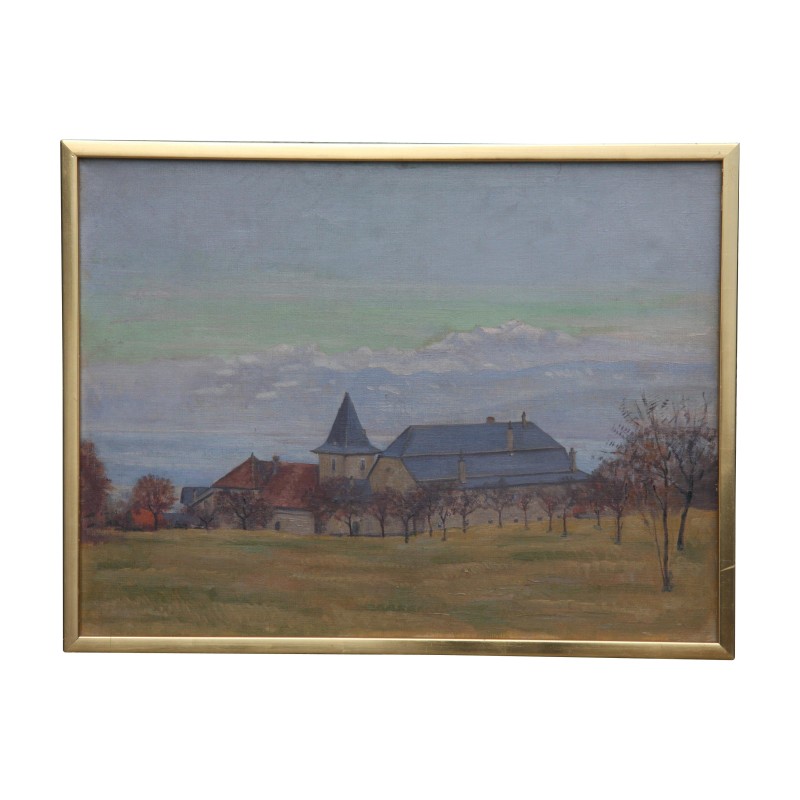 油画,布面油画“日内瓦乡村和蒙特…… - Moinat - 画 - 景观 油画,布面油画“日内瓦乡村和蒙特…… - Moinat - 画 - 景观