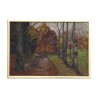 Painting, oil on canvas “Alley in autumn”, by Henri RUEGGER … - Moinat - Painting - Landscape