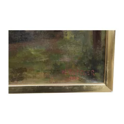Gemälde, Öl auf Leinwand „Puiserande - Queue d'Arve“, von …