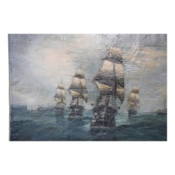 Tableau Marine huile sur toile “3 Mats en mer” signé en bas à …