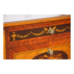 тумбочка с инкрустацией Maggiolini, с 3 ящиками, из дерева