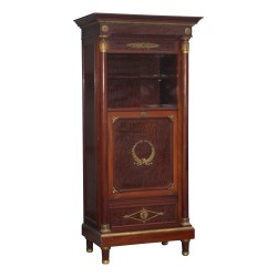 Bar Empire en bois d'acajou et décors bronze, tiroirs dans le …
