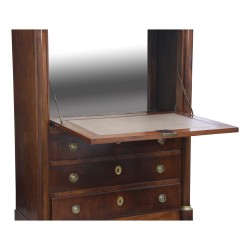 Secrétaire Empire en bois d'acajou et décors bronzes, tiroirs …