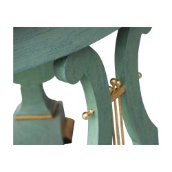 Pedestal table, center table, Empire model Lyre, in wood...
