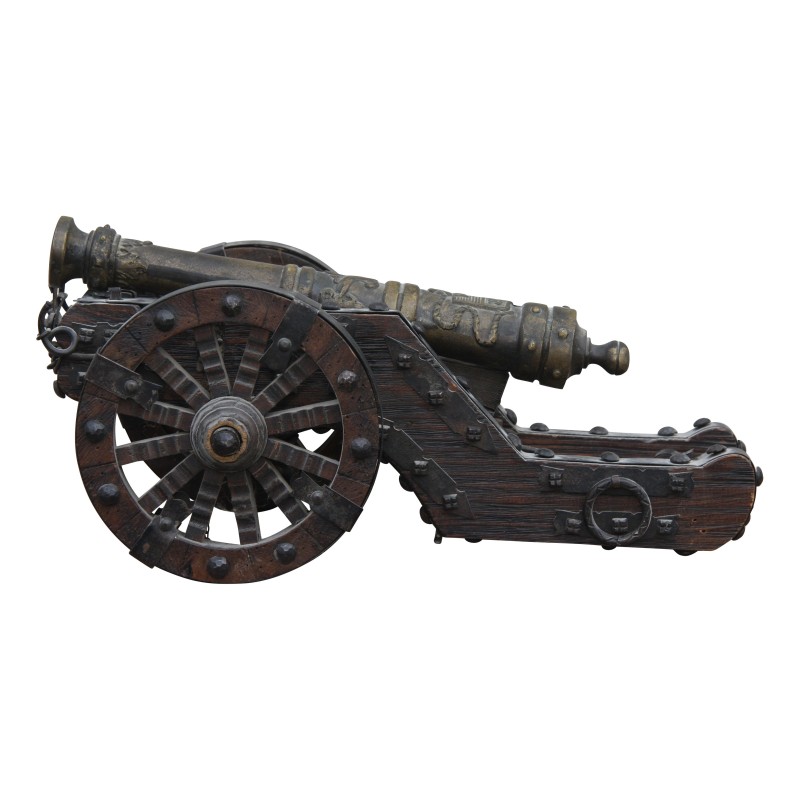 Small Gribeauval cannon in wood and bronze. France, 20th century - Moinat - Decorating accessories Small Gribeauval cannon in wood and bronze. France, 20th century - Moinat - Decorating accessories