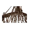 Crystal chandelier with 8 candle-shaped lights and 6 small ones - Moinat - Chandeliers, Ceiling lamps