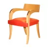 Sessel Modell THIERRY aus Eiche, Intarsien aus Wenge, … - Moinat - Armlehnstühle, Sesseln
