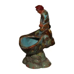 Glazed terracotta ceramic, signed A Bie and …
