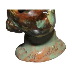 Глазурованная терракотовая керамика, подпись A Bie и …