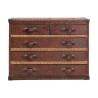 Commode en vieux cuir, avec 5 tiroirs. - Moinat - Commodes, Chiffonniers, Semainiers