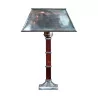 Lampe mit rechteckigem Lampenschirm aus Nickel und 4 … - Moinat - Tischlampen