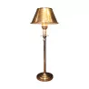 nickel-plated bedside lamp with lampshade. - Moinat - Table lamps