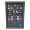 Table “Marine signals” with vertical frame. - Moinat - Painting - Navy
