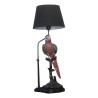 “Red Parrot” lamp in porcelain with black shade. - Moinat - Table lamps
