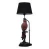 “Red Parrot II” lamp in painted porcelain and lampshade … - Moinat - Table lamps