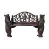 Sitzbank «Ours» aus geschnitztem Brienzer Holz. 2 hochdetaillierte Bären... - Moinat - Sofas, Couchs