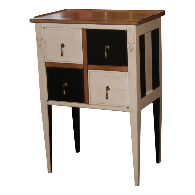 Bar or bedside chest of drawers with doors in cherry wood finish - Moinat - End tables, Bouillotte tables, Bedside tables, Pedestal tables