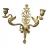 Pair of “Swans” gilt bronze sconces, Empire model, no … - Moinat - Wall lights, Sconces