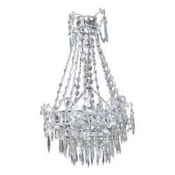 3-light crystal chandelier, probably Baltic. 20th …
