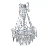 3-light crystal chandelier, probably Baltic. 20th … - Moinat - Chandeliers, Ceiling lamps