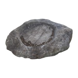 Natural stone birdbath basin. 20th century