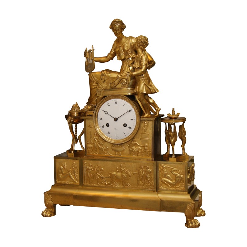 Pendule Empire double face, inscription sur cadran “DUBUC”, … - Moinat - Pendules à poser Pendule Empire double face, inscription sur cadran “DUBUC”, … - Moinat - Pendules à poser
