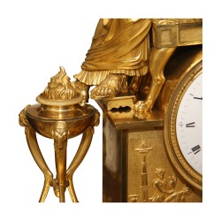 Pendule Empire double face, inscription sur cadran “DUBUC”, …