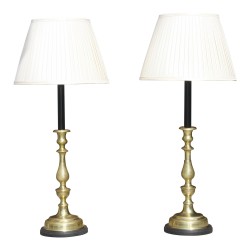 Paar große Leuchter aus Bronze, Directoire-Periode, …