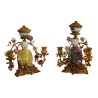 Paire de bougeoirs aux chinois avec monture en bronze doré et … - Moinat - Bougeoirs, Chandeliers